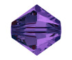 Kristāla pērle Swarovski rombs 5328 6mm 14gab. 277 purple velvet