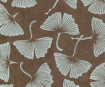 Nepalietiškas popierius A4 Big Gingko Leaves Silver on Brown