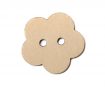 Wooden button flower N01 25x23mm