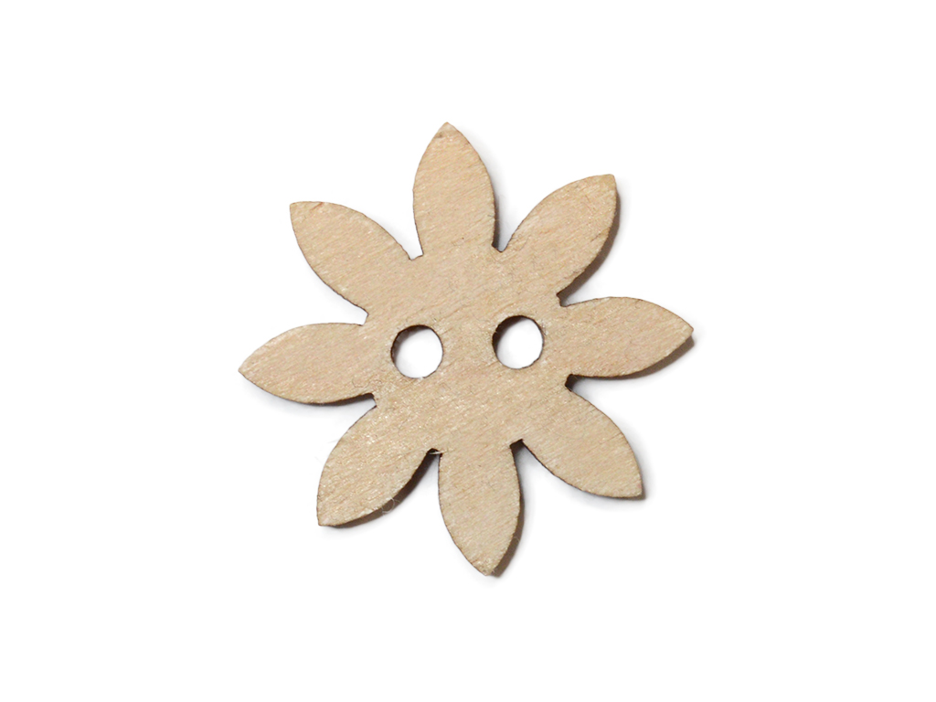Nööp puidust lill N08 24x24mm