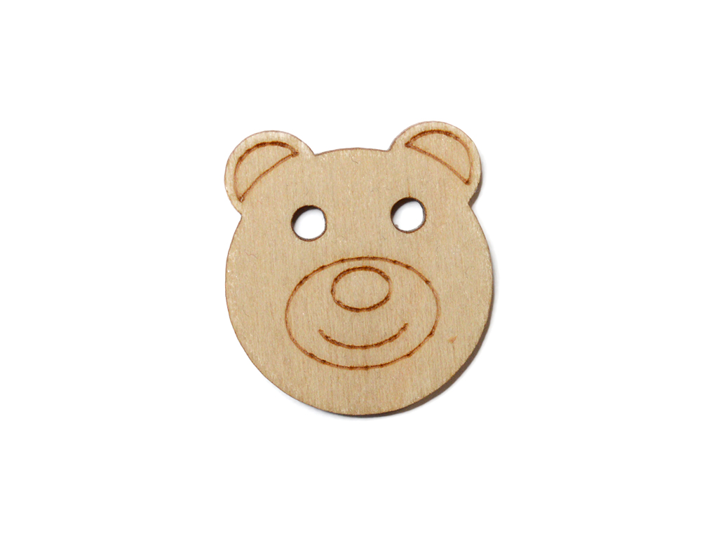 Nööp puidust karu 25x22mm