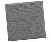 Texture plate Cernit 9x9cm geometrics