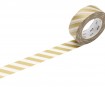 Washi dekoratyvi lipni juostelė mt 1P deco 15mmx10m stripe gold 2