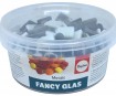 Mosaic stones Rayher Fancy Glas mixed ~395pcs/500g black-white
