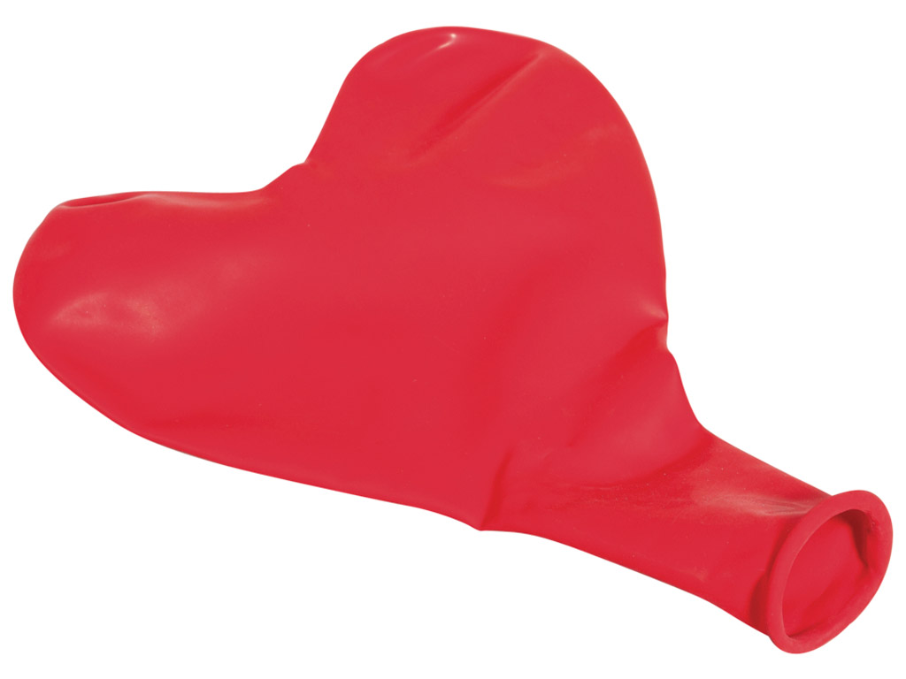 Balionas iš latekso Rayher širdelė 30cm 8vnt. raudona
