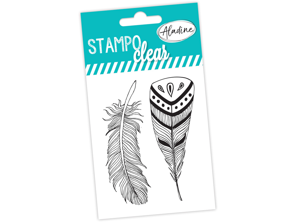 Silikona zīmogs Aladine Stampo Clear 2gab. Feathers