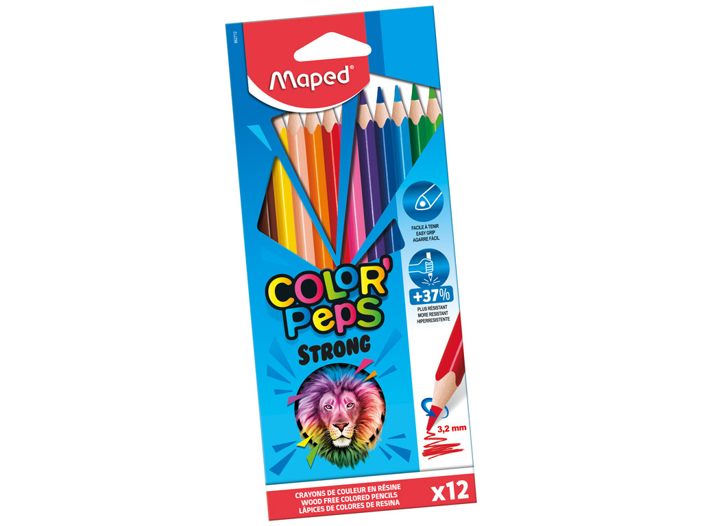 Colour pencils wood-free Maped ColorPeps Strong 12pcs