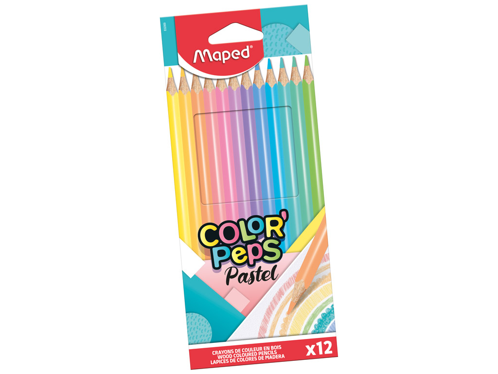 Värvipliiats Maped ColorPeps Pastel 12tk