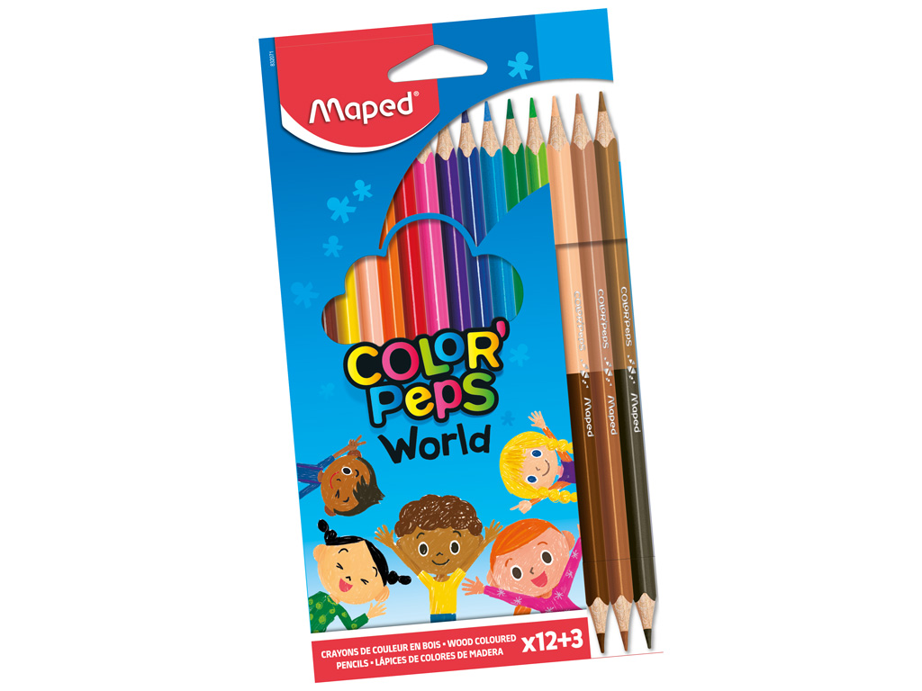 Spalvotas pieštukas ColorPeps World 12vnt.