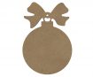 MDF-object Gomille 11x16cm h=0.6cm christmas ornament with bow