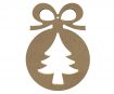 MDF-object Gomille 12x16cm h=0.6cm christmas ornament no.1308