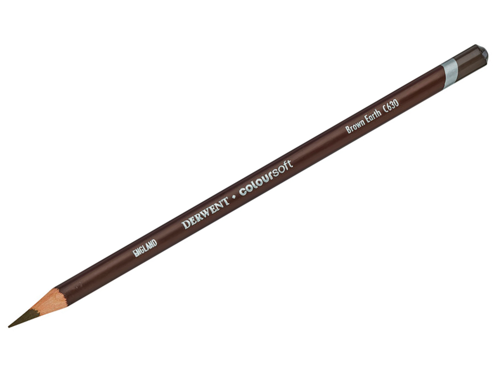 Spalvotas pieštukas Derwent Coloursoft C630 brown earth