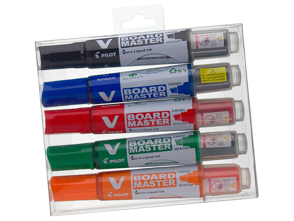 Valgetahvli marker Pilot BeGreen V-Board Master MC 5tk