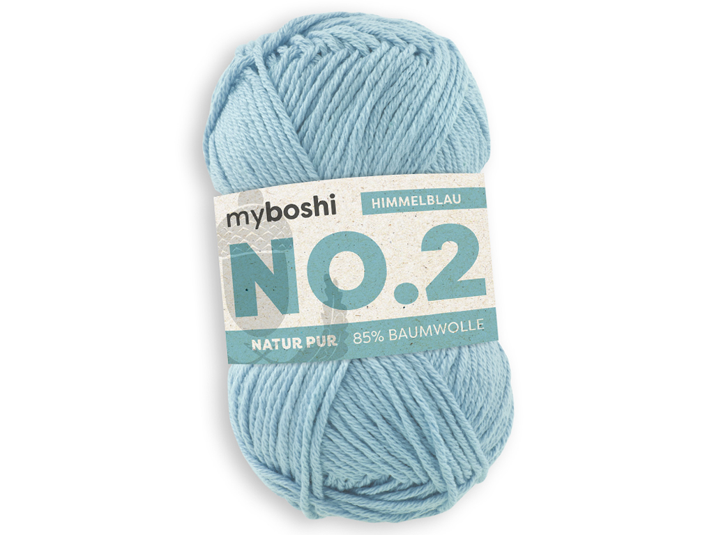 Lõng MyBoshi No.2 85% puuvill/15% kapok 50g/100m sky blue