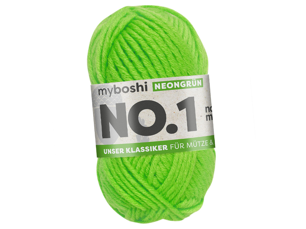 Lõng MyBoshi No.1 70% polüakrüül/30% meriino 50g/55m neon green