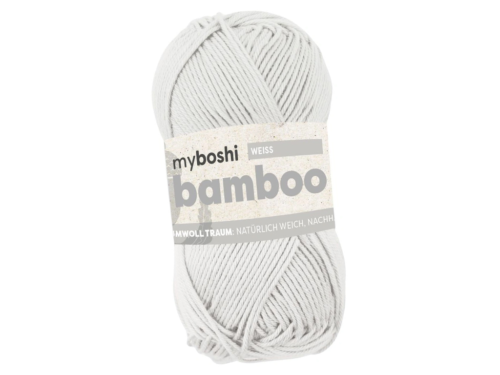 Siulai Myboshi Bamboo 60% viskozė/40% medvilnė 50g/125m white