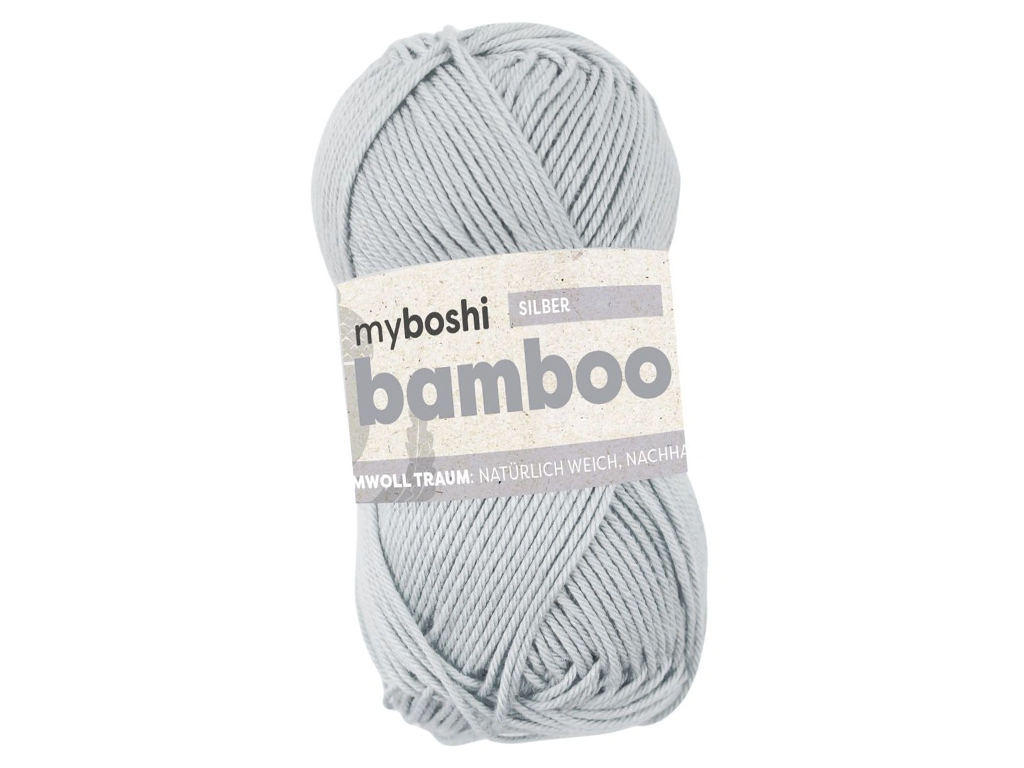 Siulai Myboshi Bamboo 60% viskozė/40% medvilnė 50g/125m silver