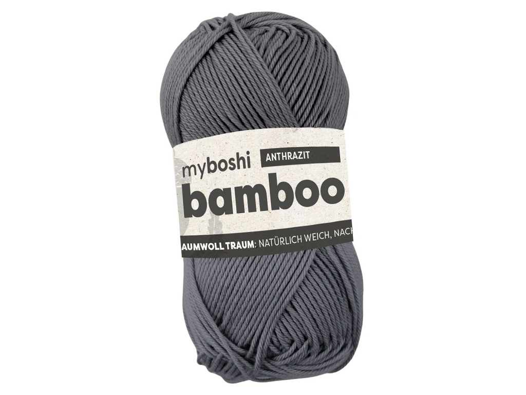 Siulai Myboshi Bamboo 60% viskozė/40% medvilnė 50g/125m anthracite