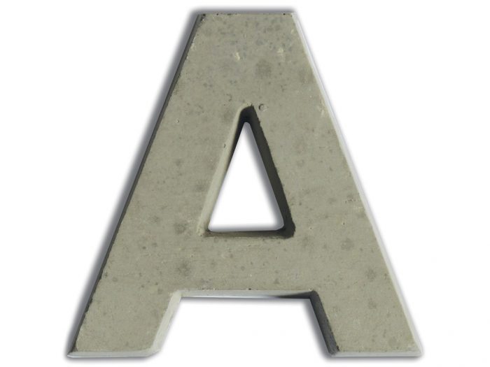 Concrete letter Aladine 5cm