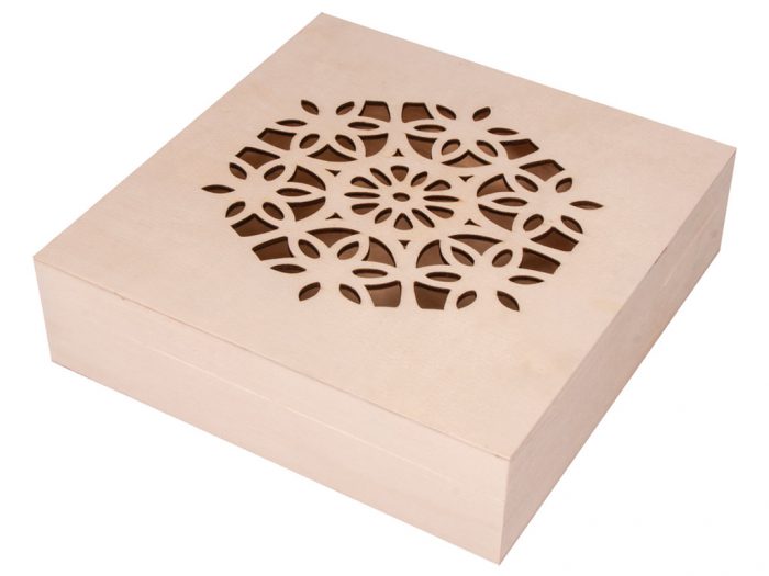 Wooden box Rayher with decorative lid - 1/5