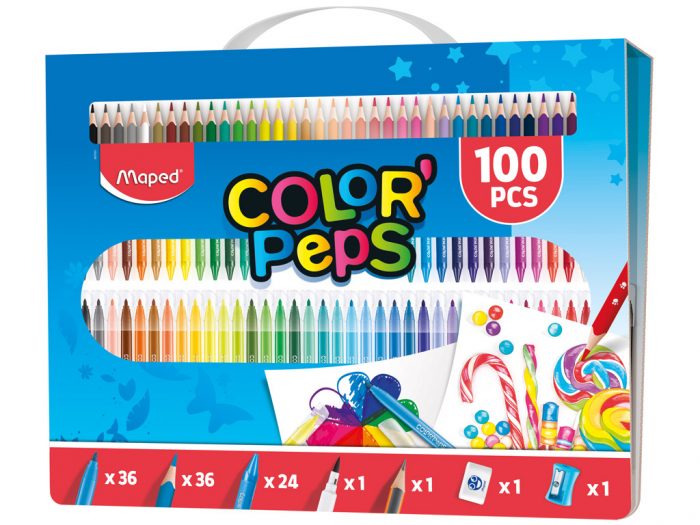 Piešimo reikmenų rinkinys Maped Color’Peps 100vnt. - 1/3