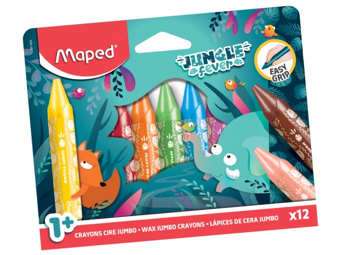 Wax crayons Maped Jungle Fever Jumbo - 1/2