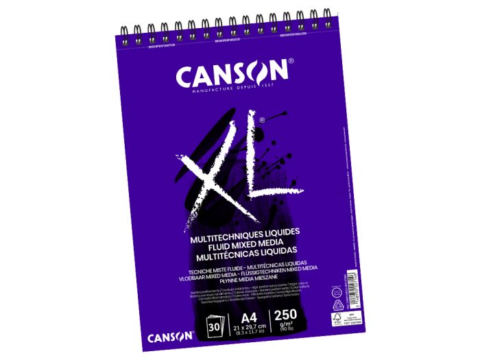 Mixed Media pad Canson XL Fluid - 1/4