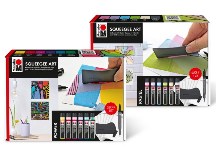 Akriliniai dažų rinkinys Marabu Squeegee Art - 1/6