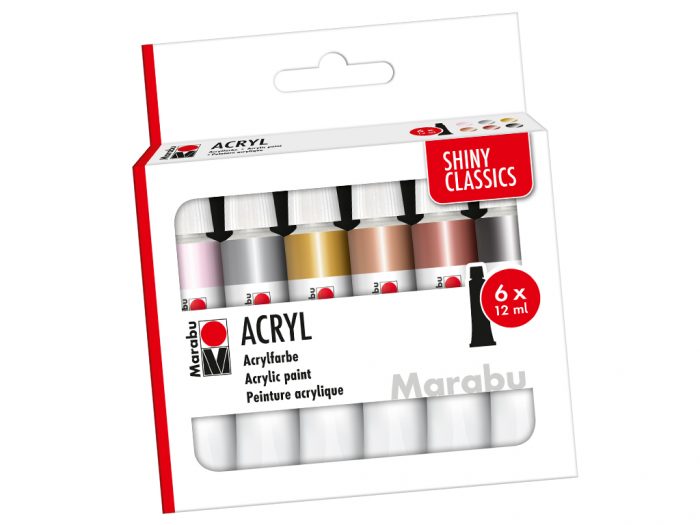 Akrüülvärvi komplekt Marabu 6x12ml - 1/4