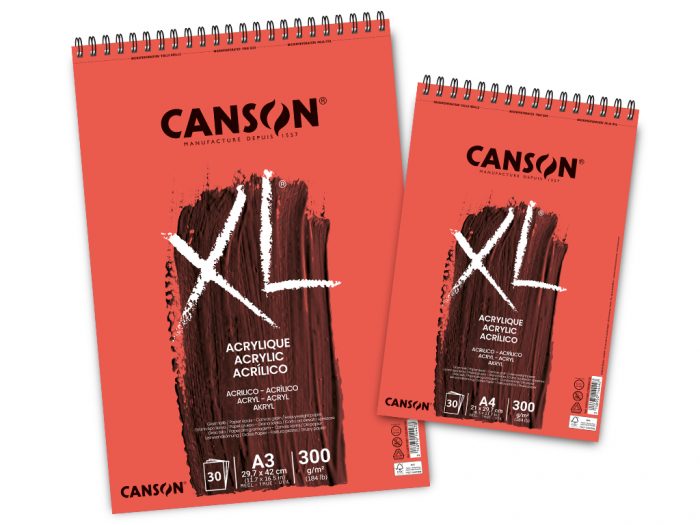 Bloknotas akriliniams dažams Canson XL Acrylic - 1/3