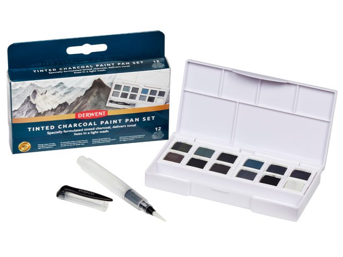 Watercolour half pan set Derwent Tinted Charcoal - 1/5