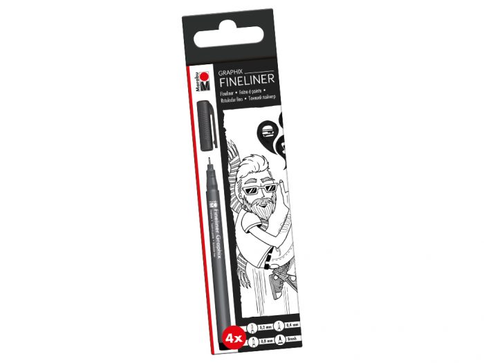 Tintpliiats Marabu Graphix komplekt must - 1/6