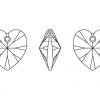 Crystal Pendant Swarovski heart 6228 10.3x10mm - 2/2